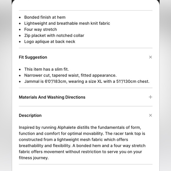 Alphalete Mens Racer Tank - Picture 3 of 8